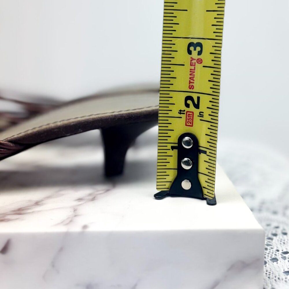 Bandolino Brand Women's Kitten Heel Sandals in Brown - Picture 8 of 11